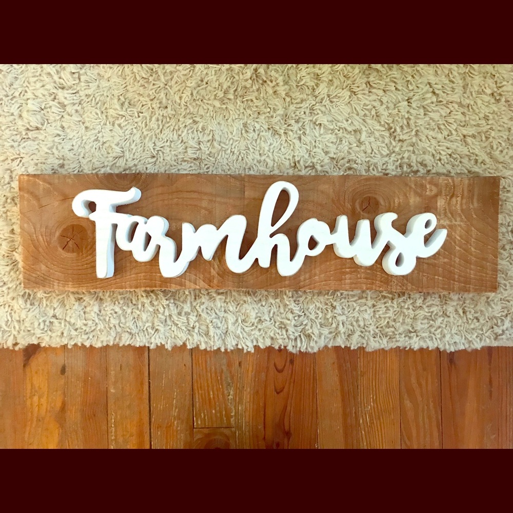 Custom made farmhouse rustic wooden sign